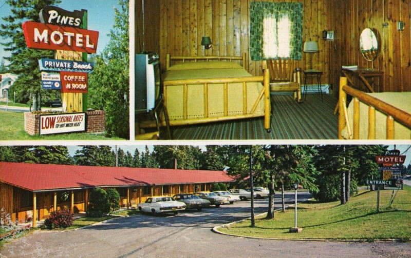 The Pines Motel - Vintage Postcard